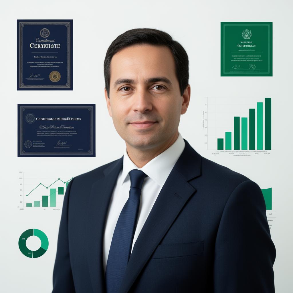 Profissional certificado analisando o mercado
